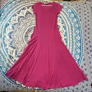 BEAUTIFUL!💚👗LAUREN RALPH LAUREN HOT PINK MAXI DRESS👗💚EUC ABSOLUTELY GORGEOUS